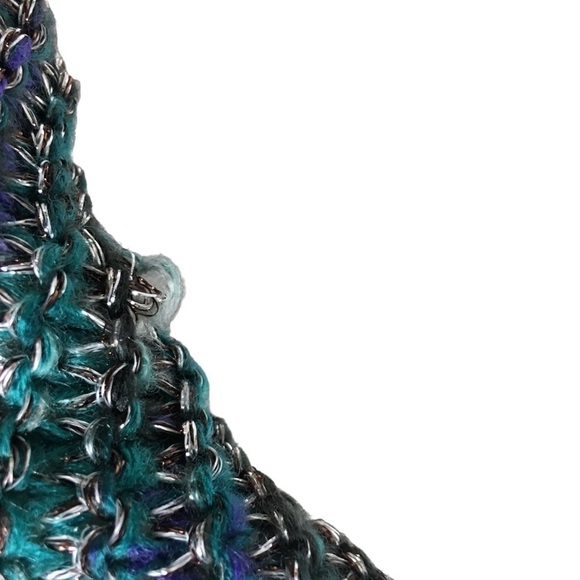 STEVE MADDEN Infinity Scarf Chunky Knit Metallic Sparkle Cozy Warm Multicolor - Picture 12 of 13